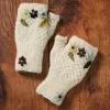 Blissful Flowers Embroidered Wrist Warmers