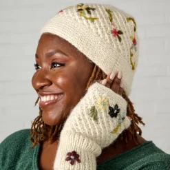 Blissful Flowers Embroidered Hat