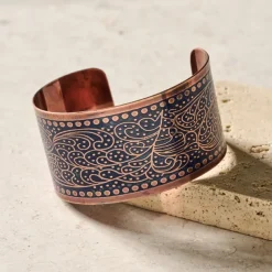 Blue Paisley Cuff
