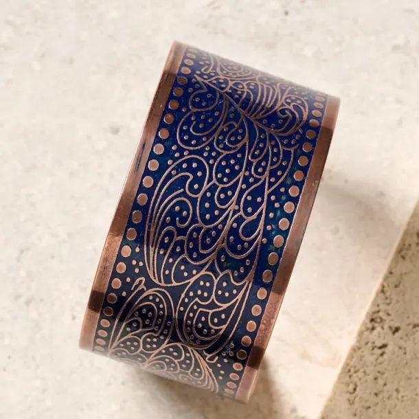 Blue Paisley Cuff