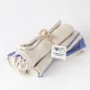 Blue Tan Wide Stripe Dish Cloth - Set of Three