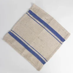 Blue Tan Wide Stripe Dish Cloth - Set of Three