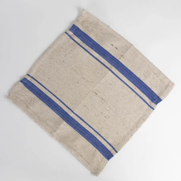 Blue Tan Wide Stripe Dish Cloth - Set of Three