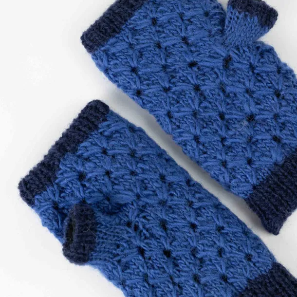 Blueberry Wool Wrist Warmers
