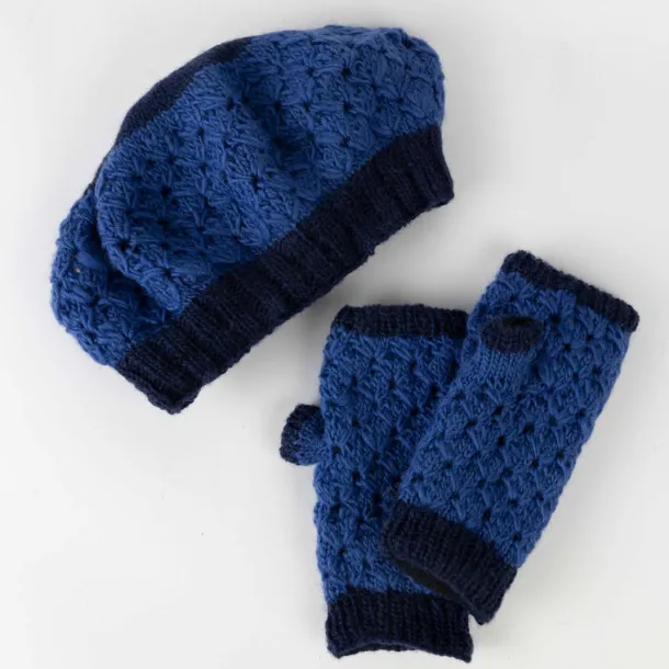 Blueberry Wool Wrist Warmers