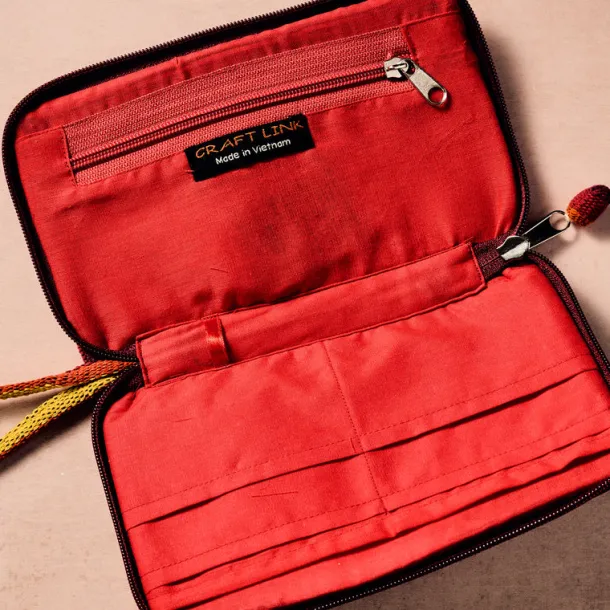 Bocai Woven Striped Wallet