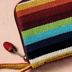 Bocai Woven Striped Wallet