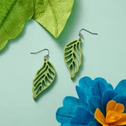 Bodhi Painted Leaves Earrings