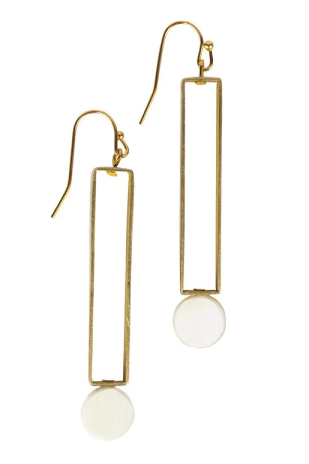 Brass Exclamation Point Earrings