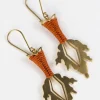 Brass Fire Spear Earrings