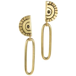 Brass Miduara Drop Earrings
