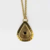 Brass Mvua Pendant Necklace