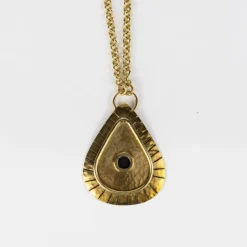 Brass Mvua Pendant Necklace