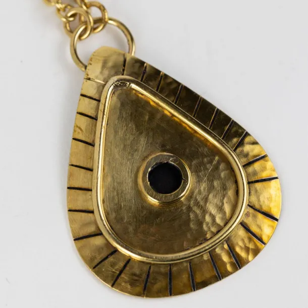 Brass Mvua Pendant Necklace