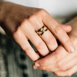 Brass Triangle Cuff Ring