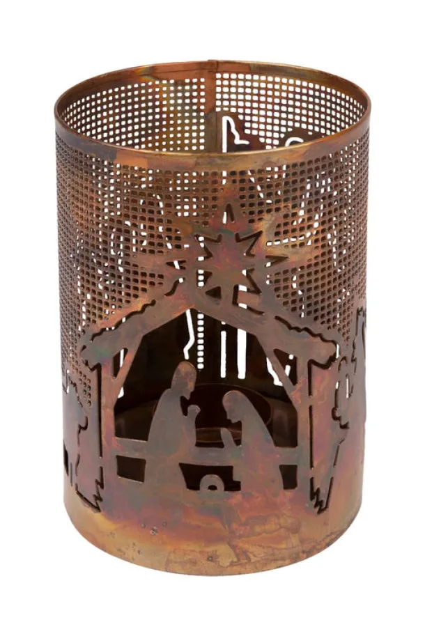 Bright Nativity Candleholder