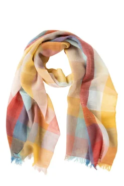 Bright Plaid Wool Scarf