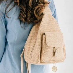 Bulbul Mini Diamond Ivory Backpack