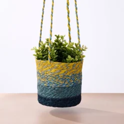 Buna Jute Plant Hanger - Blue