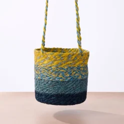 Buna Jute Plant Hanger - Blue