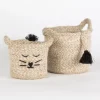 Cat Face Jute Basket