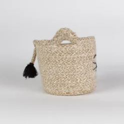 Cat Face Jute Basket