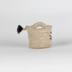 Cat Face Jute Basket
