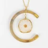 Celestial Reclaimed Horn & Geode Pendant Necklace