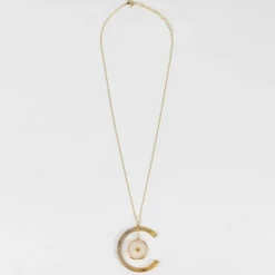 Celestial Reclaimed Horn & Geode Pendant Necklace