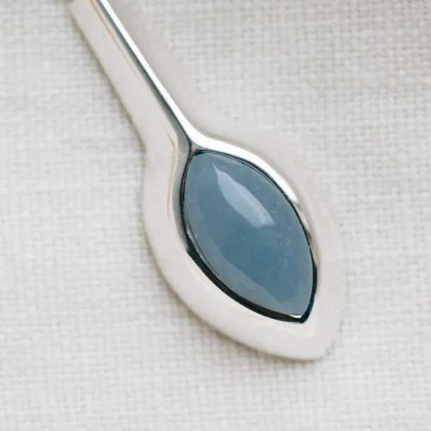 Celestial Silver Marquise Pendant Necklace