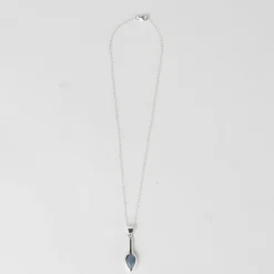 Celestial Silver Marquise Pendant Necklace