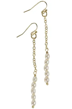 Chain & Pearl Drop Earrings