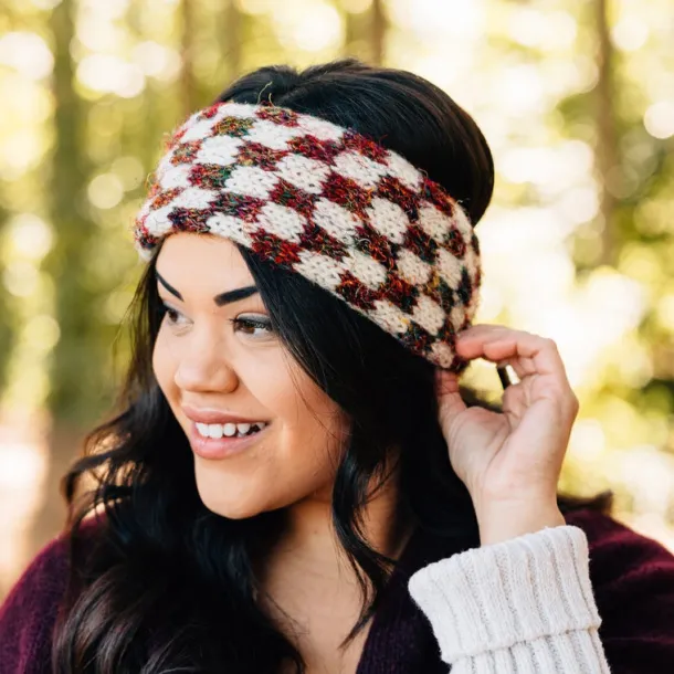 Checkerboard Cold Weather Headband