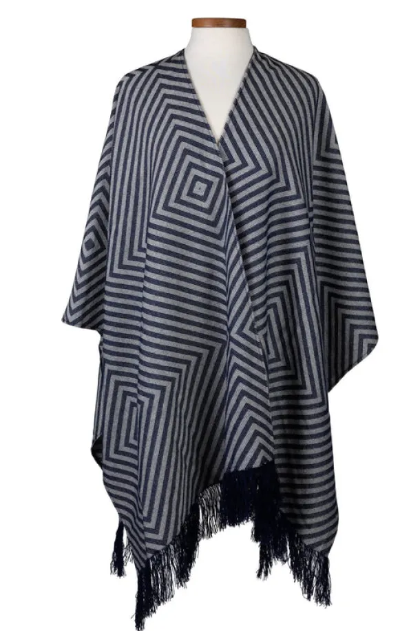 Chevron Stripe Poncho