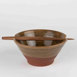 Chopsticks & Terracotta Bowl Set