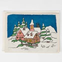 Christmas Cards - Nativity & Trees - Set of 4