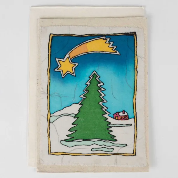 Christmas Cards - Nativity & Trees - Set of 4