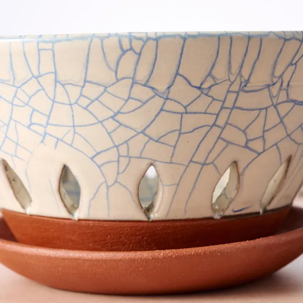Ciya Blue Crackle Berry Bowl