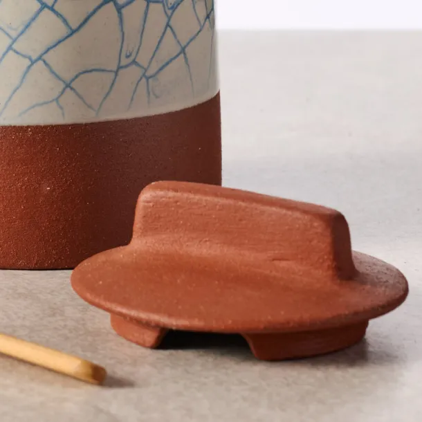 Ciya Blue Crackle Honey Pot