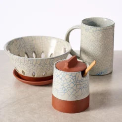 Ciya Blue Crackle Honey Pot