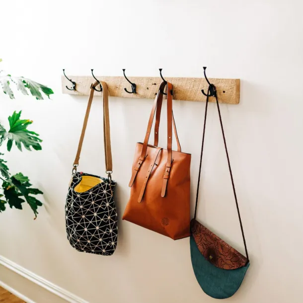 Cognac Eco-Leather Shoulder Bag