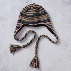 Colorful Stripes Wool Hat - Braid Ties