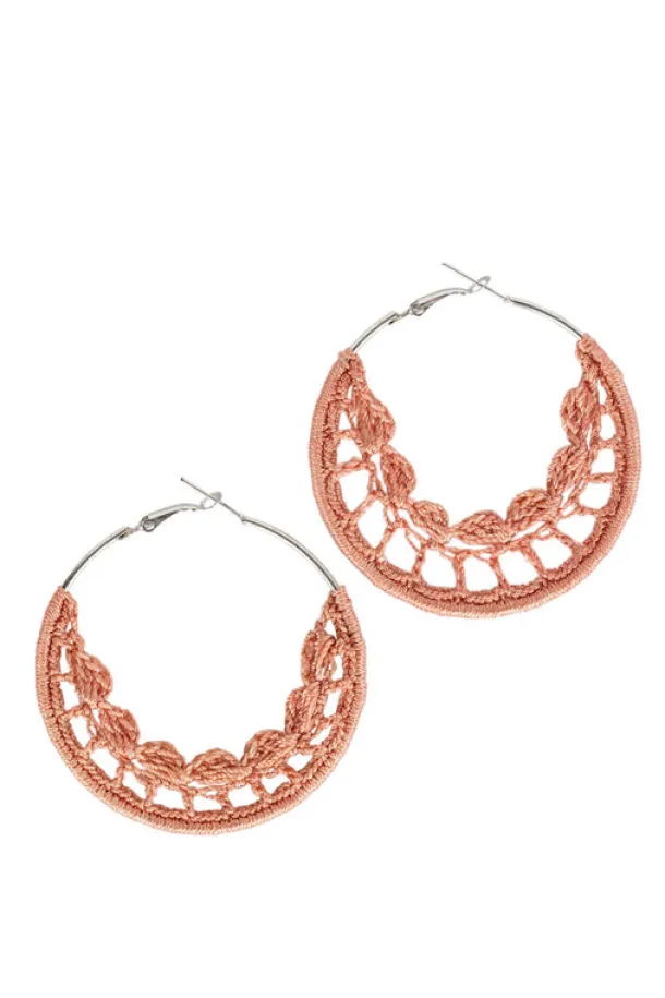 Crochet Hoop Earrings