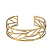Cut Leaves Brass Bangle