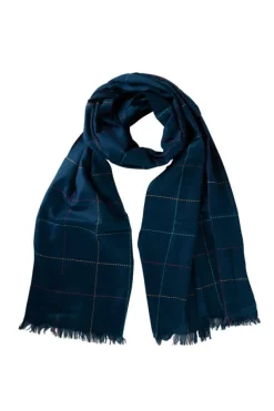 Deep Blue Kantha Stitch Scarf