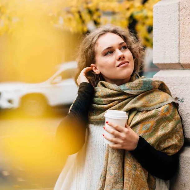 Desert Sand Paisley Wool Scarf