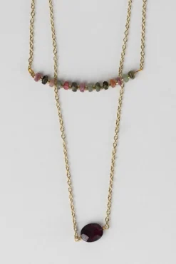 Double Strand Garnet Necklace