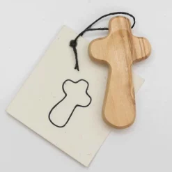 Duea Olive Wood Pocket Prayer Cross