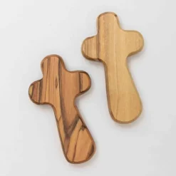 Duea Olive Wood Pocket Prayer Cross