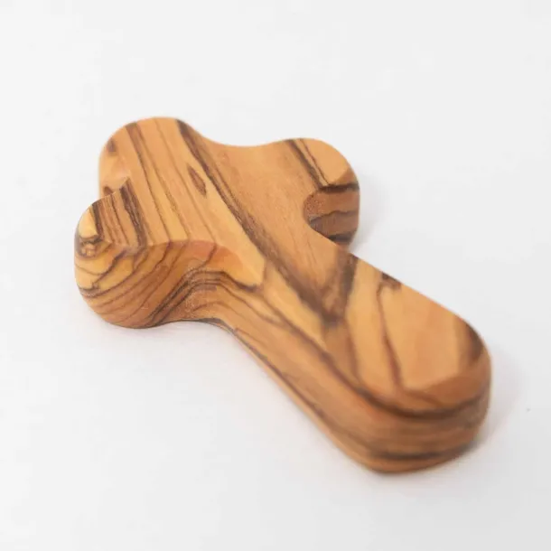 Duea Olive Wood Pocket Prayer Cross